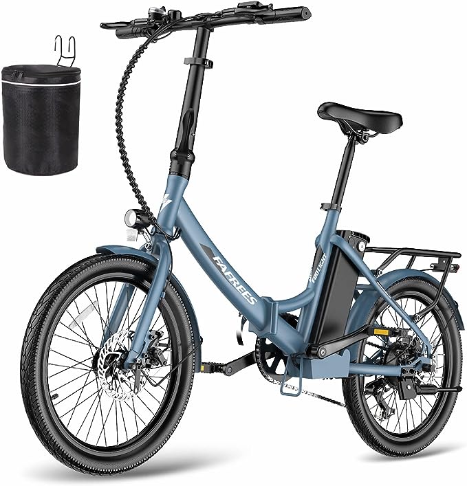 bicicleta eléctrica plegable Fafrees F20 azul