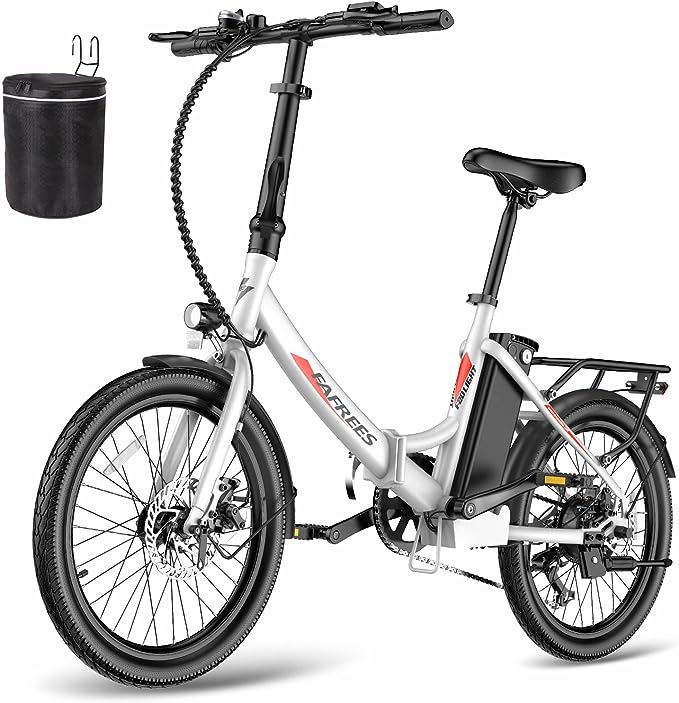 bicicleta eléctrica plegable Fafrees F20 blanca