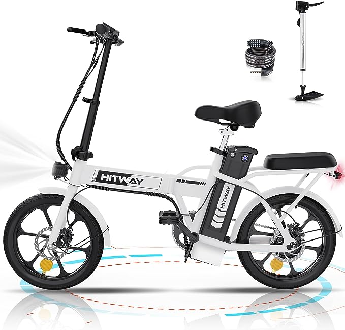 bicicleta urbana plegable hitway electrica