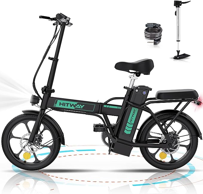 bicicleta urbana plegable hitway electrica