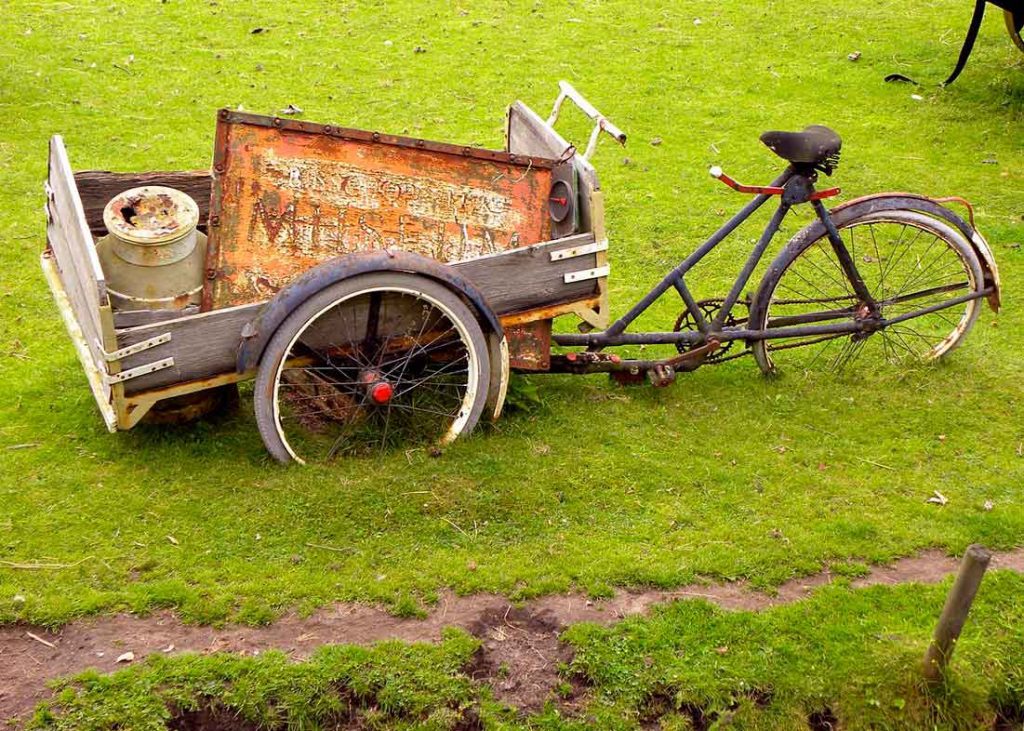 Cargo bike antigua abandonada