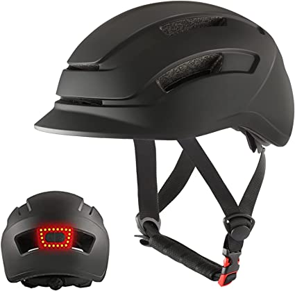 Casco bici urbana y patinete con luz