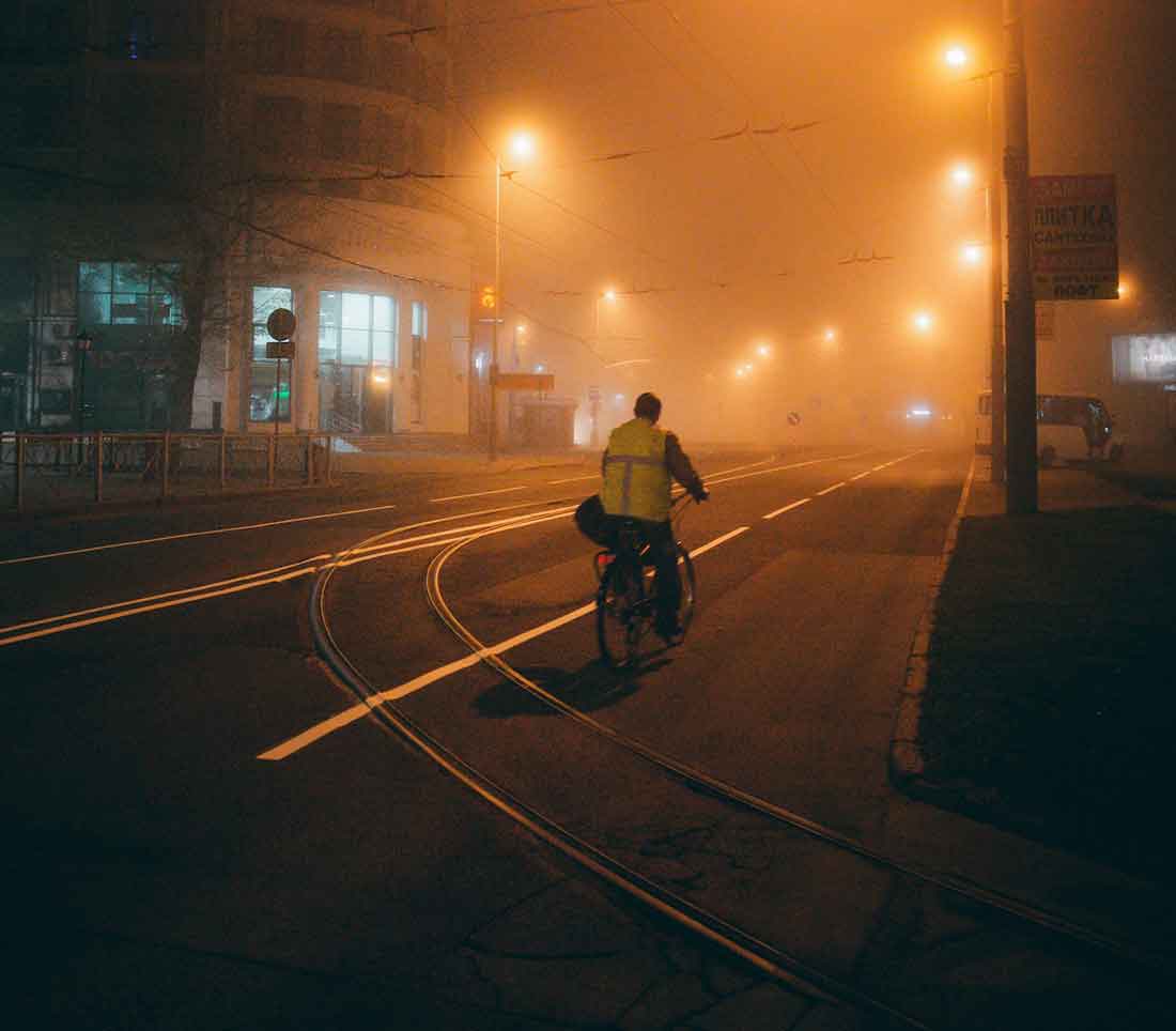 Luces bicicleta condiciones baja visibilidad